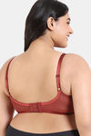 Zivame True Curv Padded Non Wired Full Coverage Minimiser Bra - Sundried Tomato — thumbnail 3